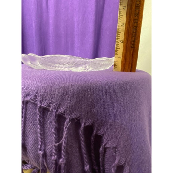 Vintage, Set of (4), Clear Glass/Crystal Cherry design Embossed Plates by Hoya - Picture 7 of 12